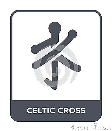celtic cross icon in trendy design style. celtic cross icon isolated on white background. celtic cross vector icon simple and Vector Illustration