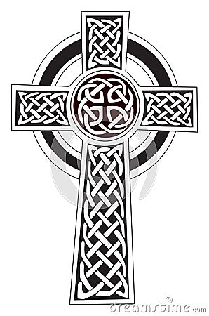 Celtic cross symbol - tattoo or artwork Vector Illustration