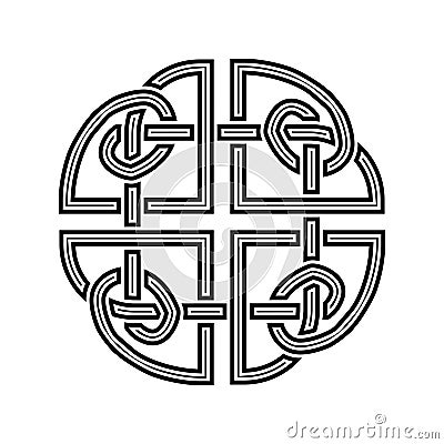 celtic dara knot irish symbol logo icon tattoo isolated on white background. Vector Illustration