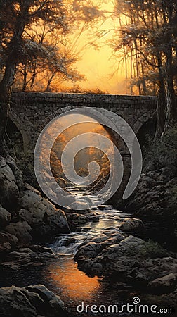 The Celtic Designs of the Hype Bridge Stock Photo