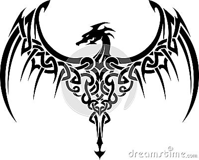 Celtic Dragon Tattoo Stock Photo