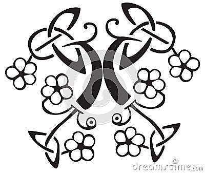 Celtic flower design Vector Illustration