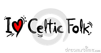 Celtic Folk music style Vector Illustration