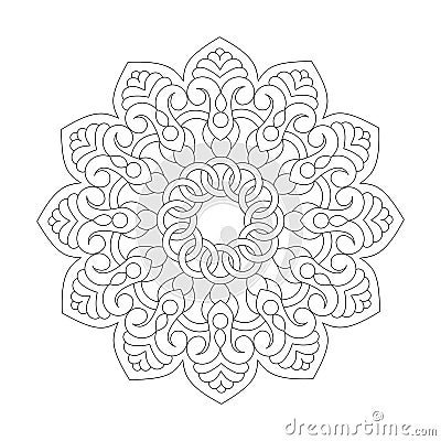 Celtic Geometric Glee coloring book mandala page for kdp book interior Vector Illustration