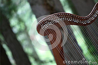 Celtic harp Stock Photo