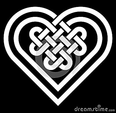 Celtic heart shape knot vector illustration Vector Illustration