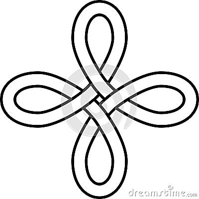 Celtic Heraldic Knot Bowen Symbol Stock Photo