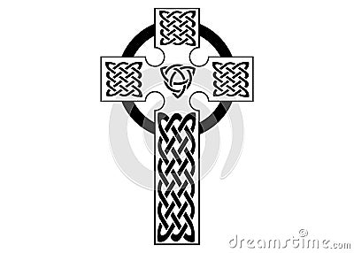 celtic irish cross symbol logo Vector Illustration