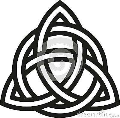 Celtic knot with outlines Vector Illustration