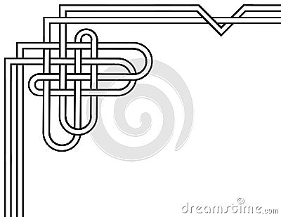 Celtic knot page border using a heart shape theme Vector Illustration