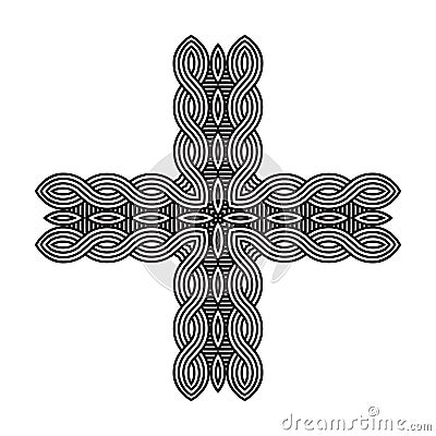 Celtic knot pattern card, mandala, amulet Vector Illustration