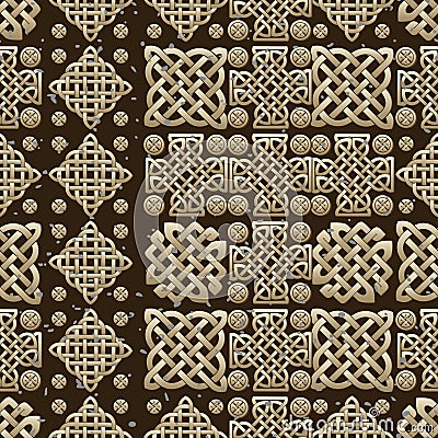 Celtic knot seamless pattern Vector Illustration