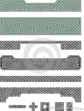 Celtic knot spacers and headers Stock Photo