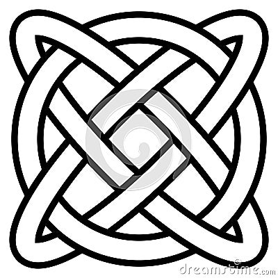 Celtic knot symbol eternal life infinity, vector amulet symbol longevity and health, symbol of mental health and well Vector Illustration