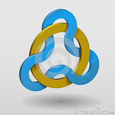 Celtic knot triquetra with ring Vector Illustration