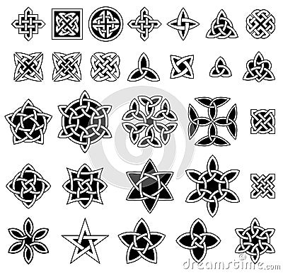 25 Celtic knots collection Vector Illustration