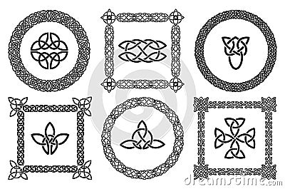 Celtic knots frames Vector Illustration