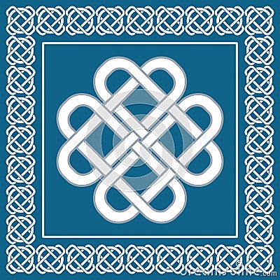 Celtic love knot, symbol of good fortune, vector illustration Vector Illustration