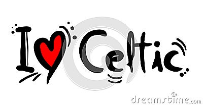 Celtic music style Vector Illustration