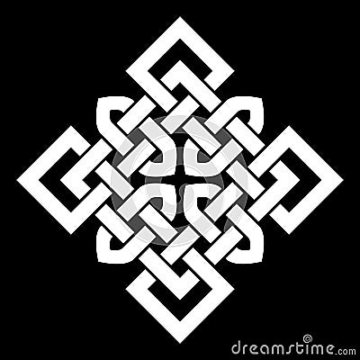 Celtic or Oriental (Chinese, Korean or Japanese) style knot vector illustration Vector Illustration