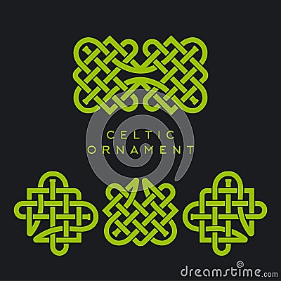 Celtic plexus design pattern. Seamless background. St. Patrick `s Day design. Vector Illustration