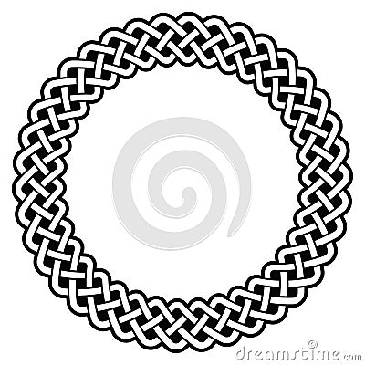 Celtic round frame, border pattern - vector Vector Illustration