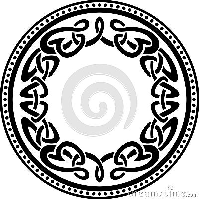 Celtic Round Pattern Border Vector Illustration