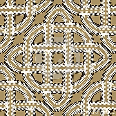 Celtic seamless pattern. Zippers. Tribal ethnic style traditional vector background. Colorful intricate line art textured pattern Vector Illustration