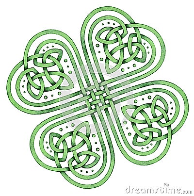 Celtic Shamrock Stock Photo