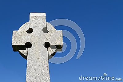 Celtic Stone Cross Stock Photo