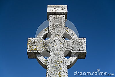 Celtic stone cross Stock Photo