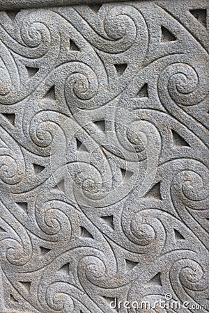 Celtic stone ornament Stock Photo