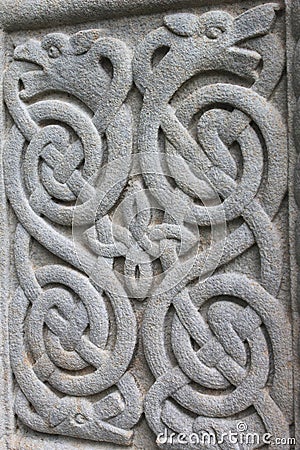 Celtic stone ornament Stock Photo