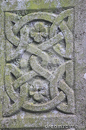 Celtic stone ornament Stock Photo