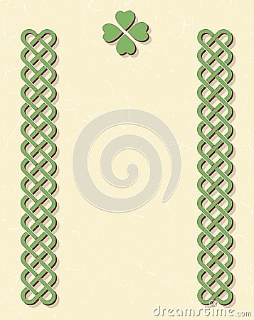 Celtic style knot borders Vector Illustration