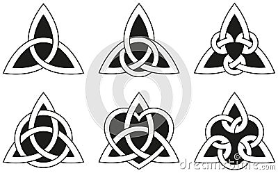 Celtic Triangle Knots Vector Illustration
