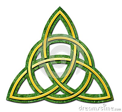 Celtic Trinity Knot against white Stock Photo