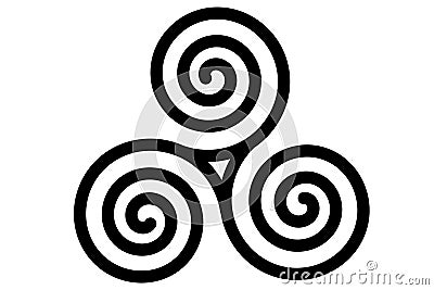 Celtic triple spiral Vector Illustration