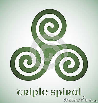 Celtic triple spiral Vector Illustration