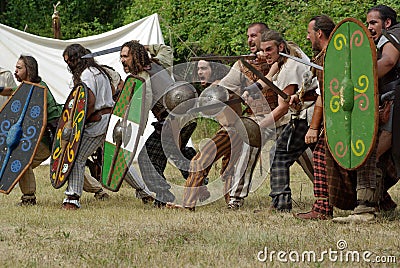 Celtic warriors. Editorial Stock Photo