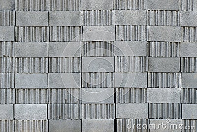 Cement block at the construction site Stock Photo