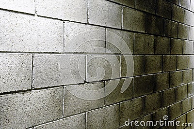 Cement blocks in a commercial building Stock Photo