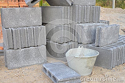 cement blocks Stock Photo