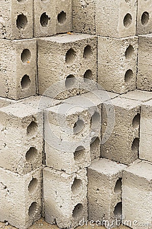 Cement bricks Stock Photo