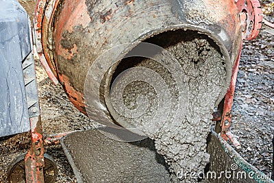 Cement concrete mixer Stock Photo