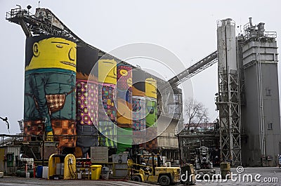 Cement factory Editorial Stock Photo