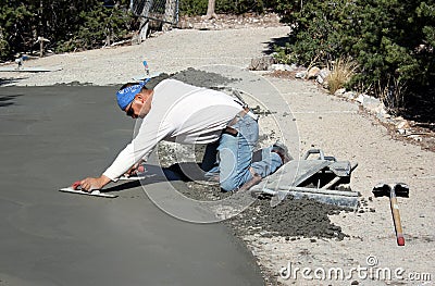 Cement finisher Stock Photo