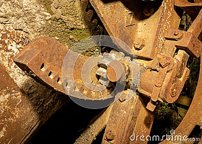 Cement Gearing Rusty Stock Photo