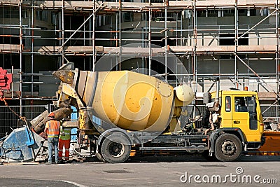 Cement Mixer Truck Stock Photo