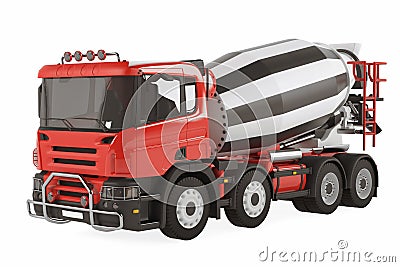 Cement Mixer Truck isolated Stock Photo